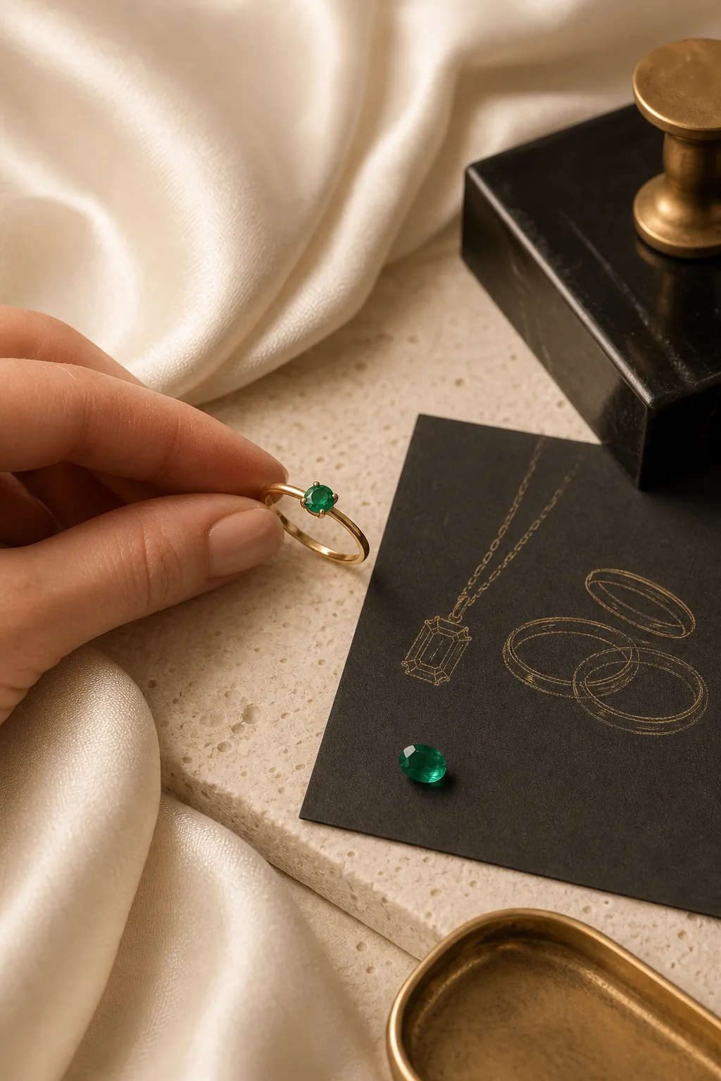 Proceso creativo de una joya personalizada ALHENA